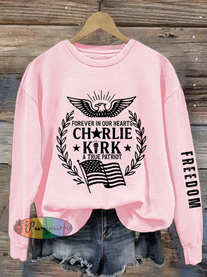 Women’s Freedom Is Not Free R.I.P Charlie Kirk Sweatshirt Pink / S