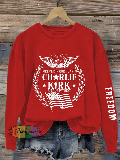 Women’s Freedom Is Not Free R.I.P Charlie Kirk Sweatshirt Red / S