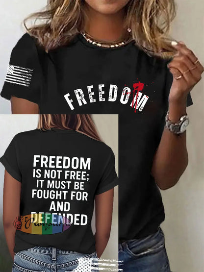Women’s Freedom Is Not Free This is the Turning Point R.I.P Charlie Kirk Short Sleeve T-shirt Black / S