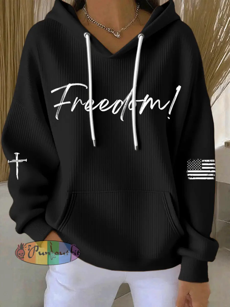 Women’s Freedom Printed Printed Tops Black / S