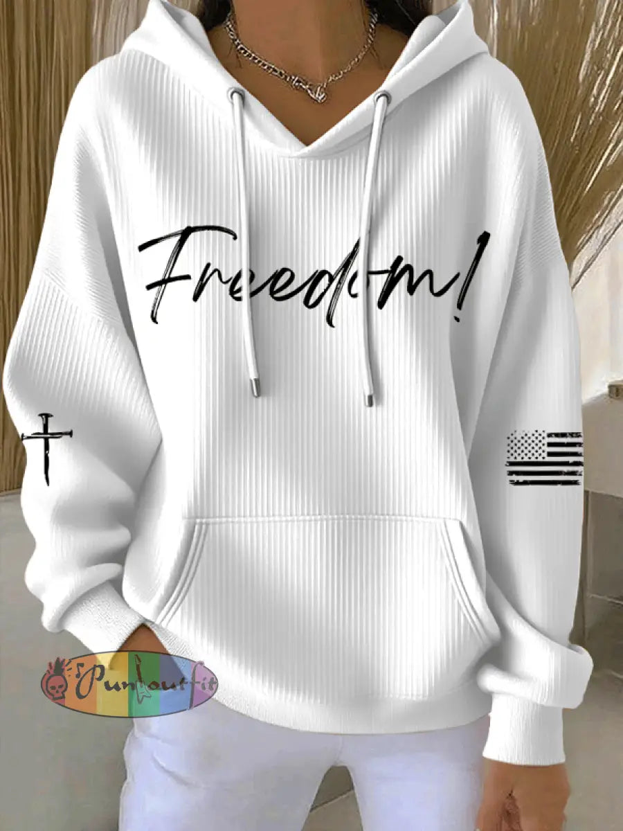 Women’s Freedom Printed Printed Tops White / S
