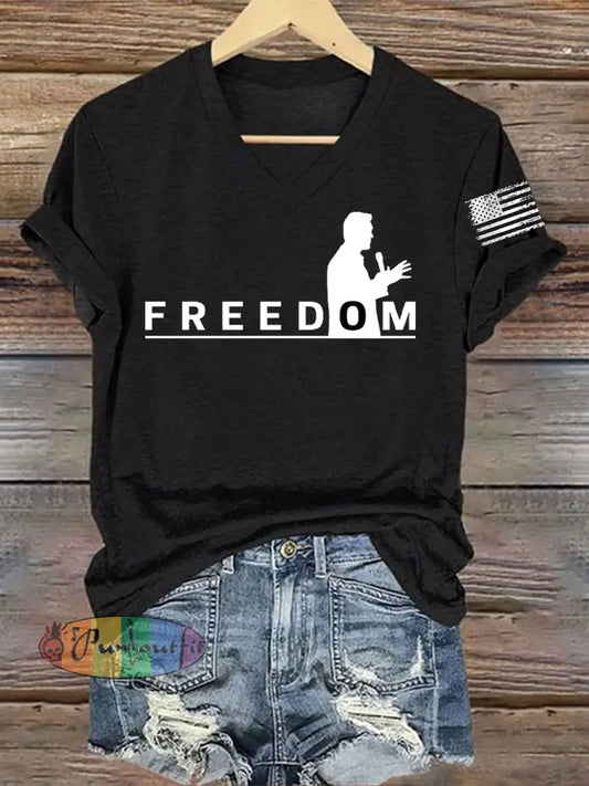 Women’s FREEDOM Short Sleeve T-Shirt Black / S