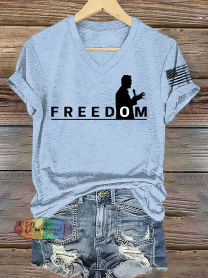 Women’s FREEDOM Short Sleeve T-Shirt Sky Blue / S