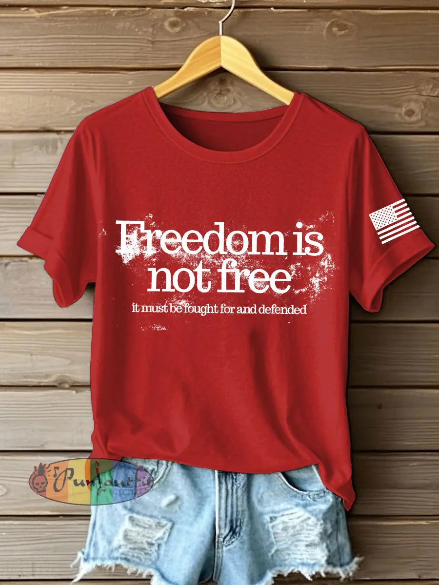 Women’s FREEDOM T-shirt Red / S