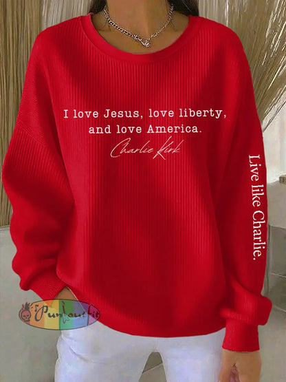 Women’s Freedom Turning Point Printed Sweatshirt Red / S