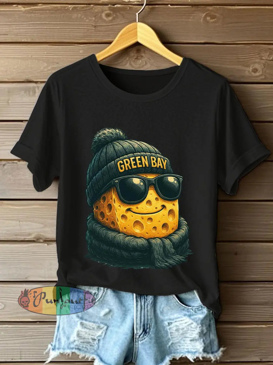 Women’s Fun Green Football T-Shirts Black / S