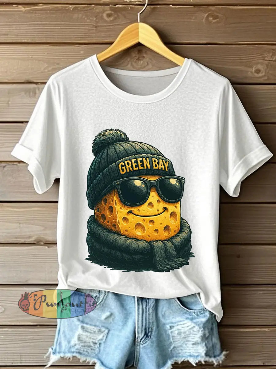 Women’s Fun Green Football T-Shirts White / S