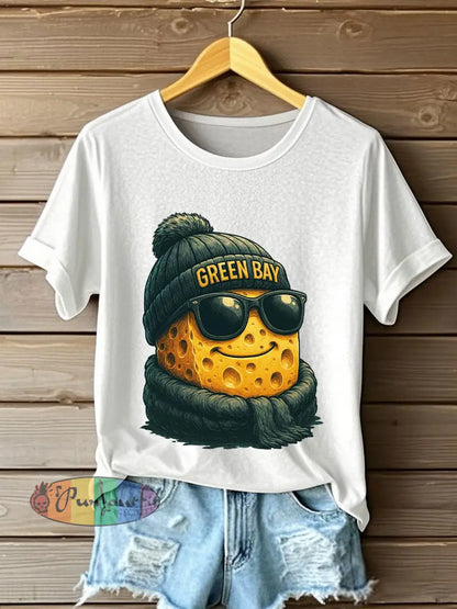 Women’s Fun Green Football T-Shirts White / S