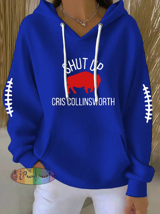 Women’s Go Buffalo Football Fans Lovers Gameday Casual Sweatshirt Blue / S