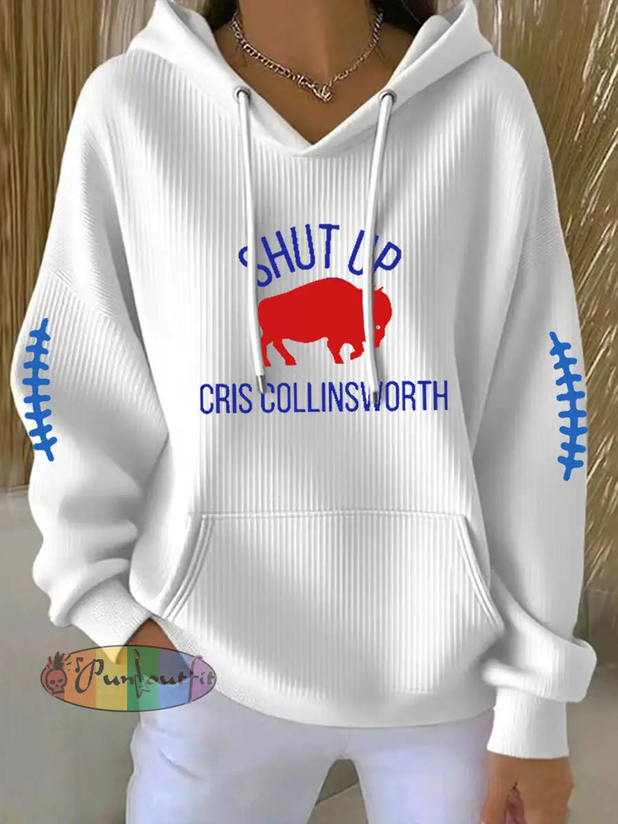 Women’s Go Buffalo Football Fans Lovers Gameday Casual Sweatshirt White / S