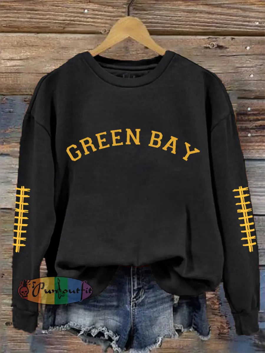 Women’s Green football sweatshirts Black / S