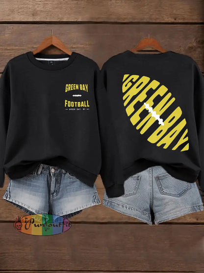 Women’s Green football sweatshirts Black / S