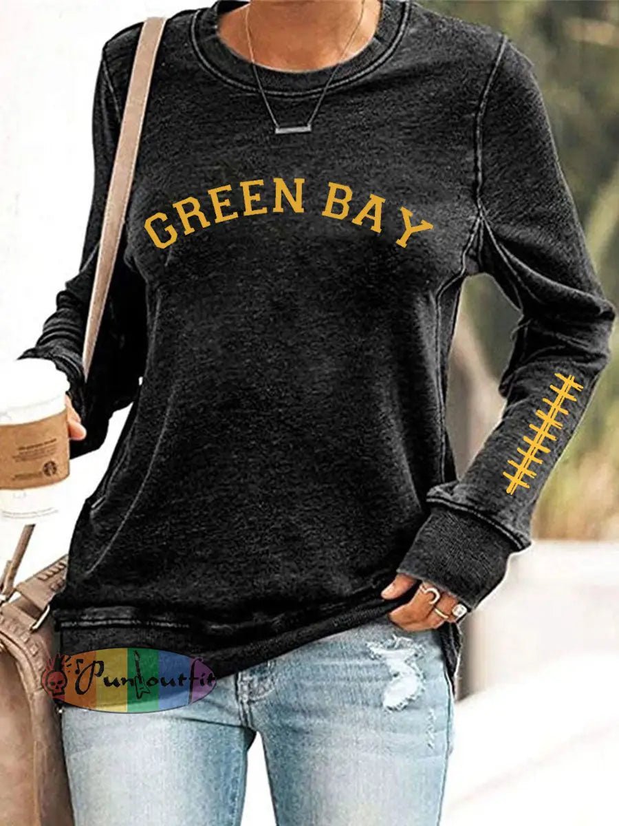 Women’s Green Football Sweatshirts Black / S
