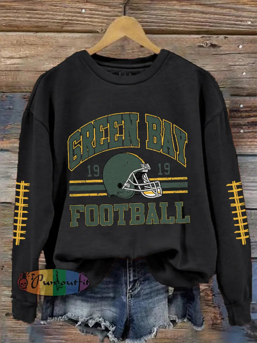 Women’s Green football sweatshirts Black / S
