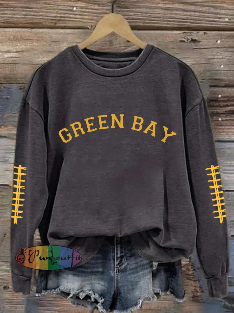 Women’s Green football sweatshirts Dark Gray / S