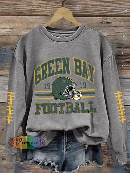 Women’s Green football sweatshirts Light Gray / S