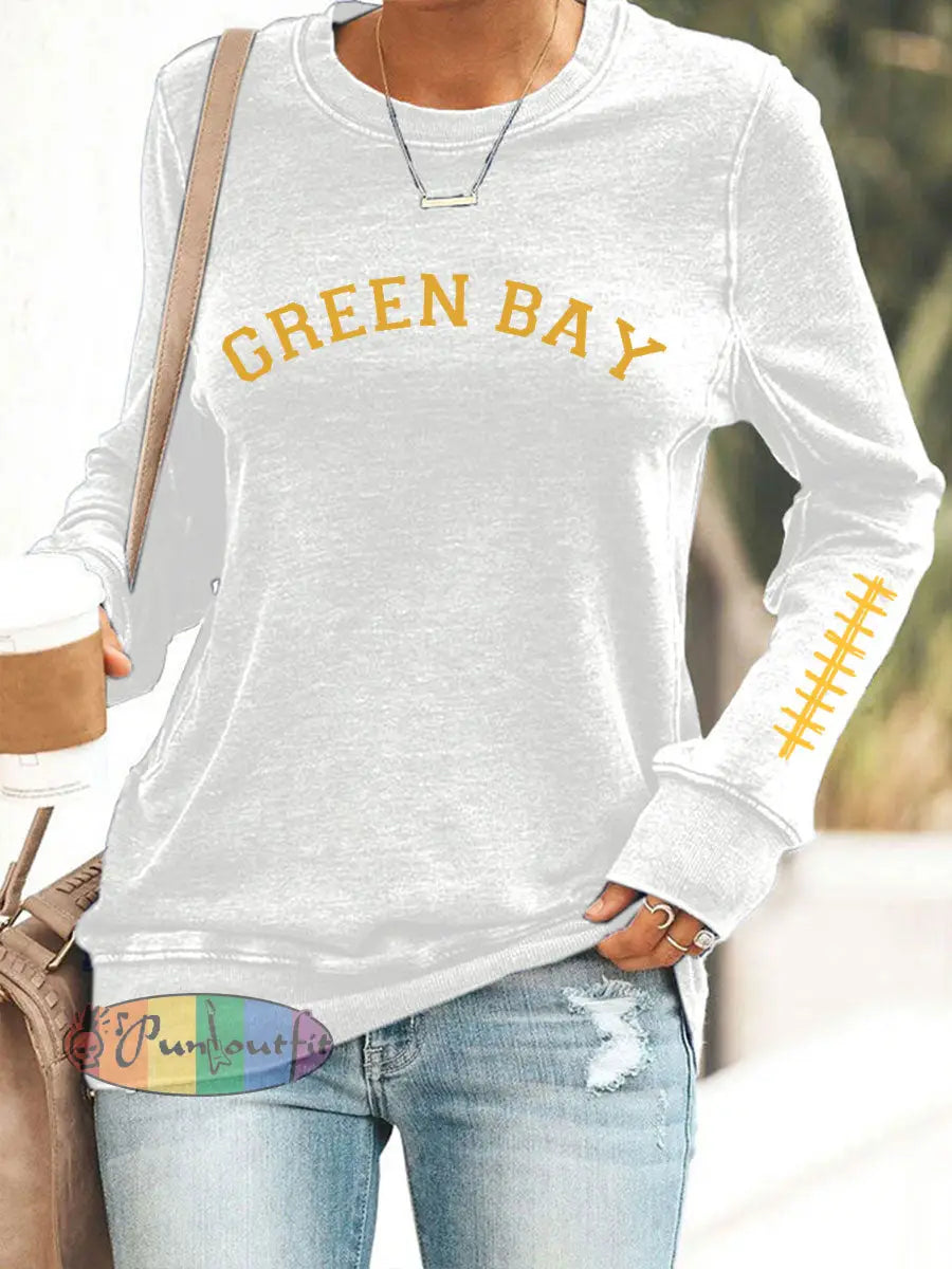 Women’s Green Football Sweatshirts White / S