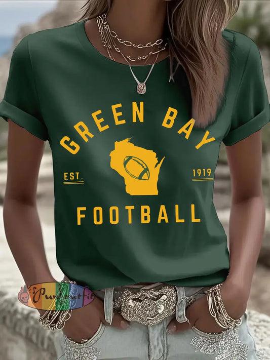 Women’s Green football T-shirts Green / S