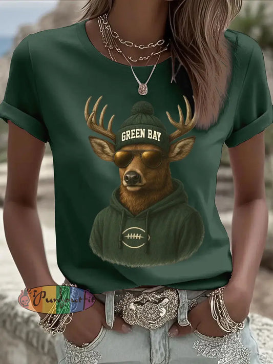 Women’s Green football T-shirts Green / S