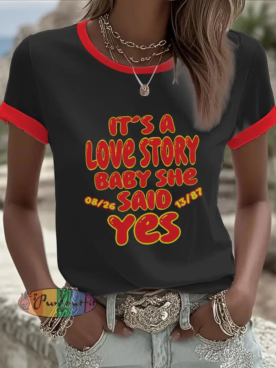 Women’s Gym Teacher and English Teacher Love Story T Shirt Black / S