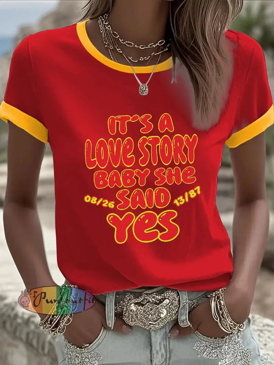 Women’s Gym Teacher and English Teacher Love Story T Shirt Red / S