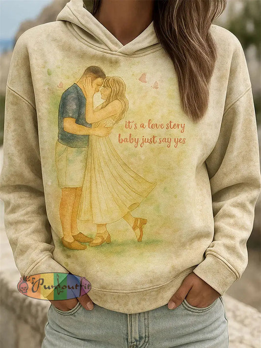 Women’s My Engagement Day Art Print Casual Hoodie As picture / S