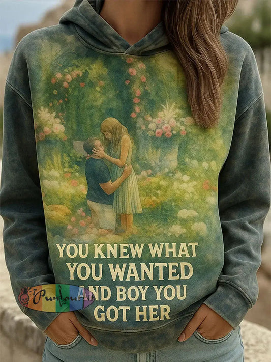 Women’s My Engagement Day Art Print Casual Hoodie As picture / S