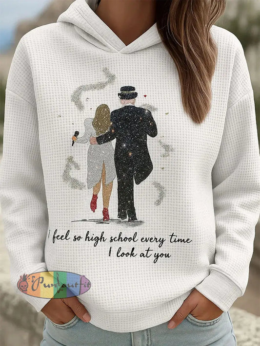 Women’s My Engagement Day Art Print Casual Hoodie White / S