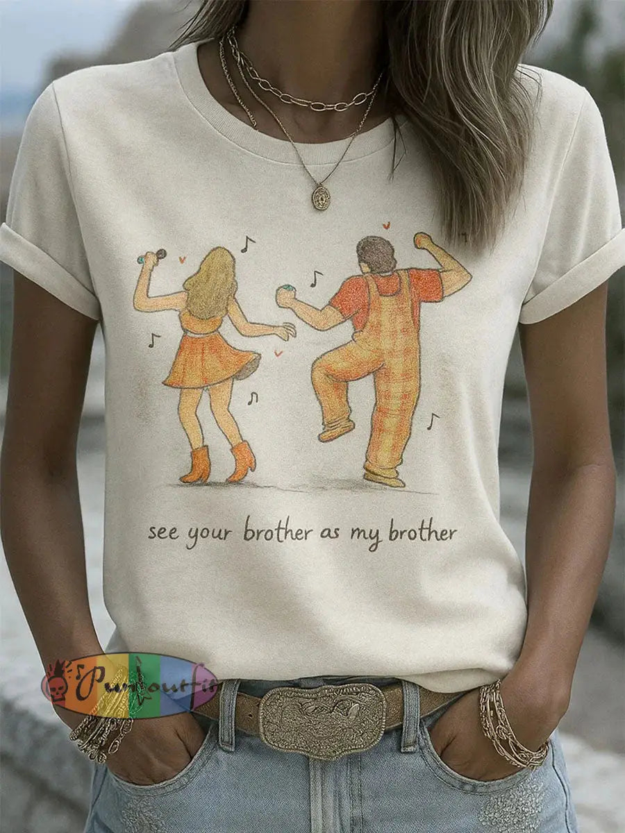 Women’s My Engagement Day Art Print Casual T shirt As picture / S