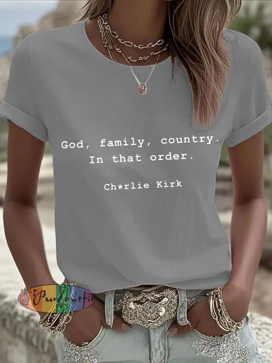 Women’s Patriot T-shirt Light Gray / S