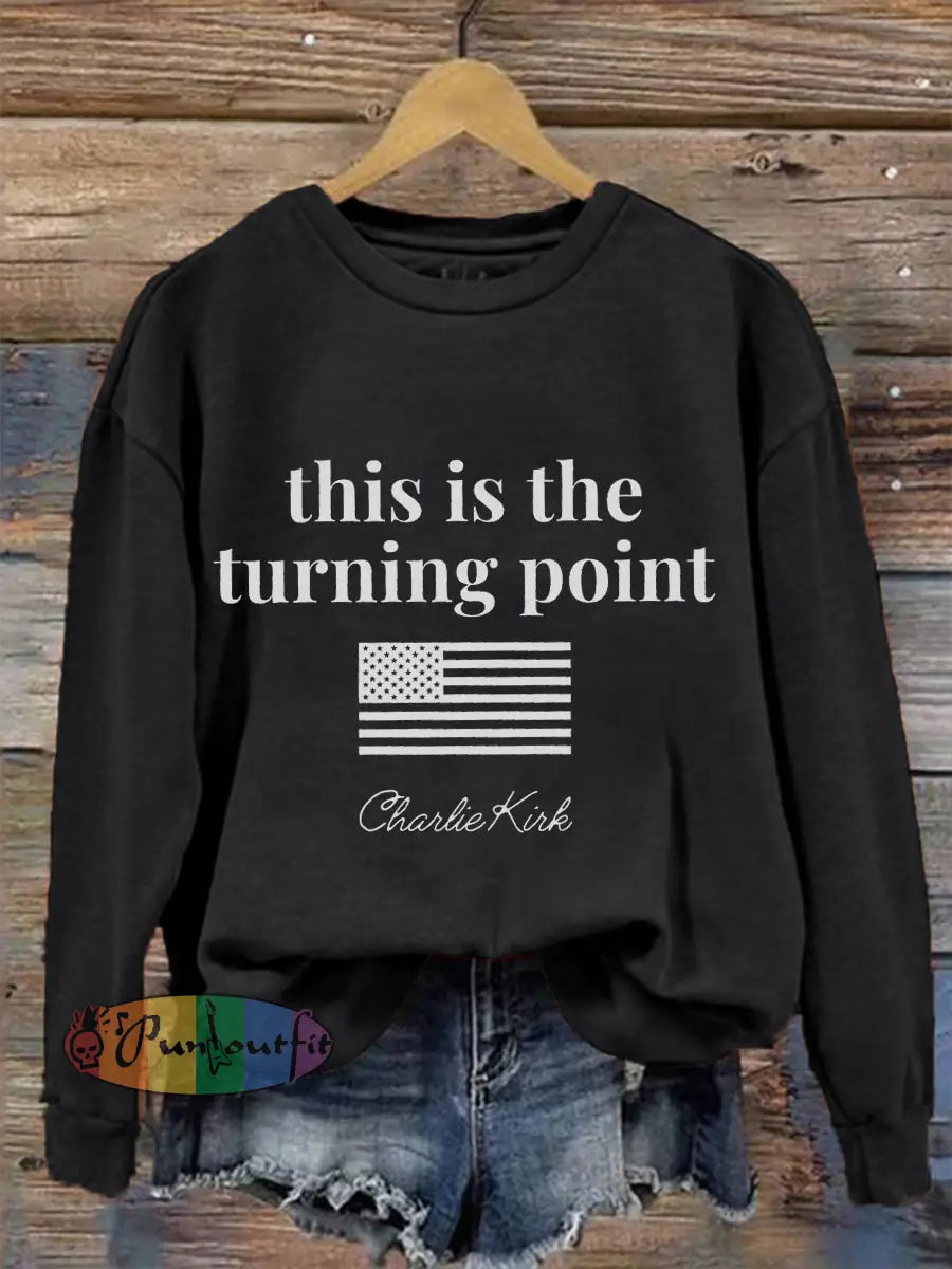 Women’s patriotic sweatshirt Black / S