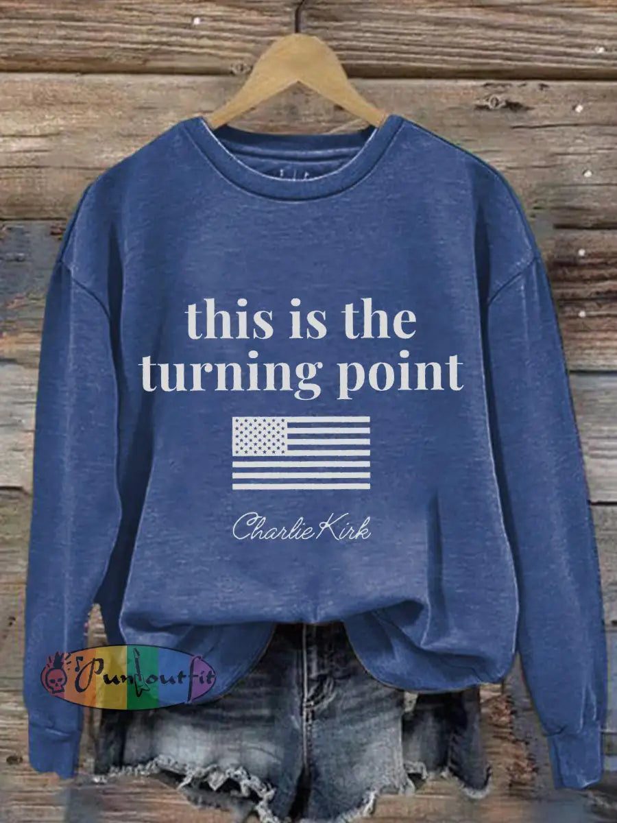 Women’s patriotic sweatshirt Blue / S