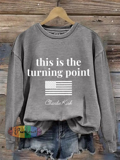 Women’s patriotic sweatshirt Light Gray / S
