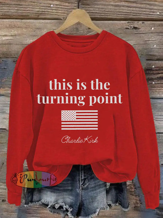 Women’s patriotic sweatshirt Red / S