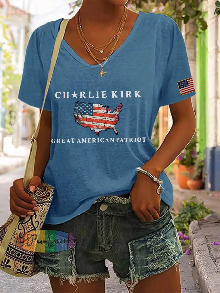 Women’s Patriotic T-shirt Blue / S