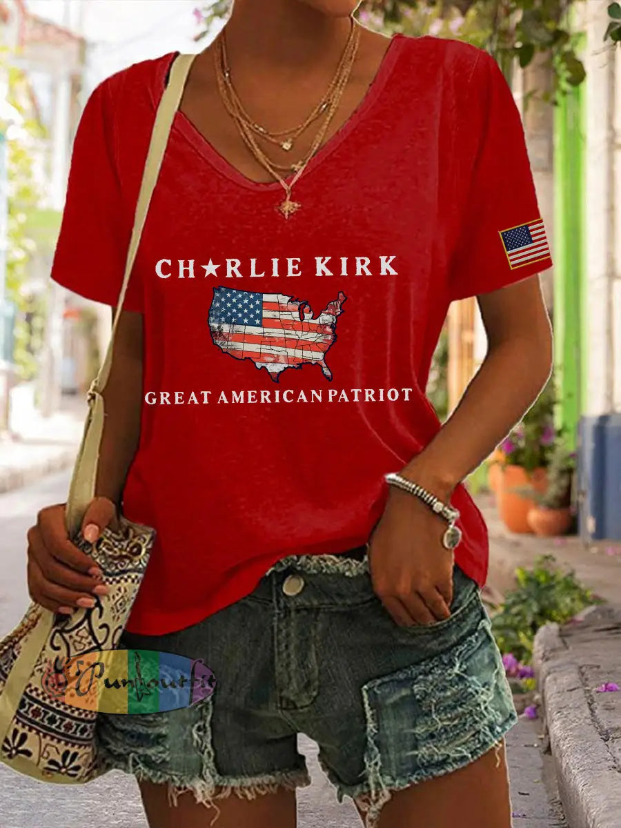 Women’s Patriotic T-shirt Red / S