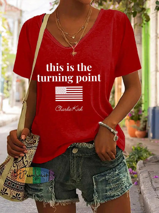 Women’s Patriotic T-shirt Red / S