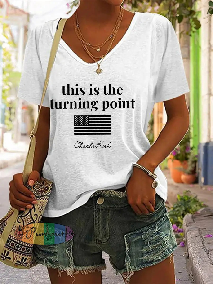 Women’s Patriotic T-shirt White / S