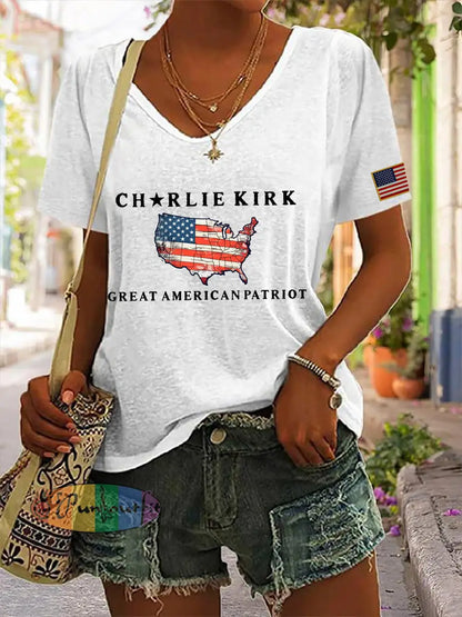 Women’s Patriotic T-shirt White / S