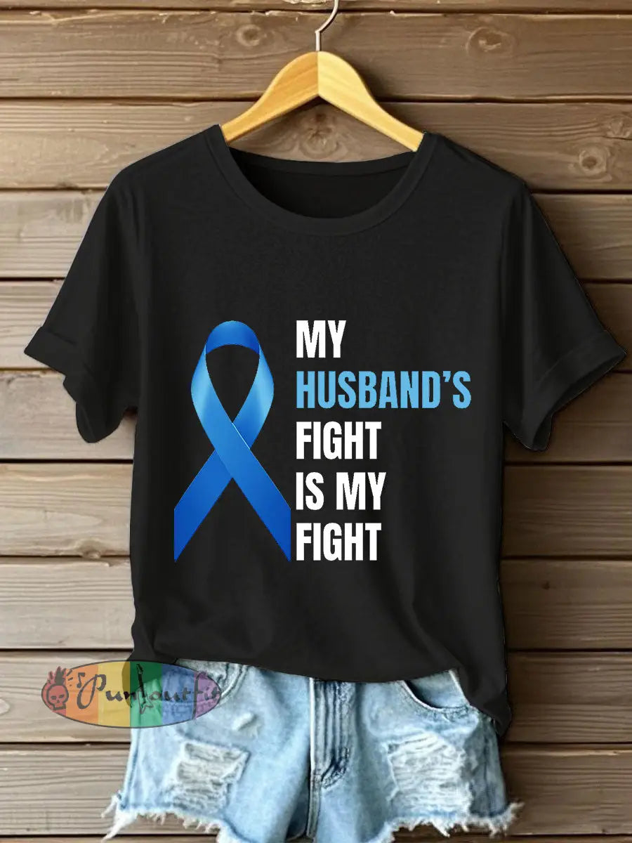 Women’s Prostate Cancer Awareness Wife T Shirt Black / S