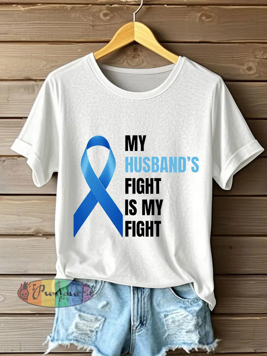 Women’s Prostate Cancer Awareness Wife T Shirt White / S