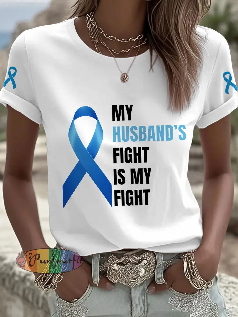 women’s prostate cancer awareness wife t shirts White / S