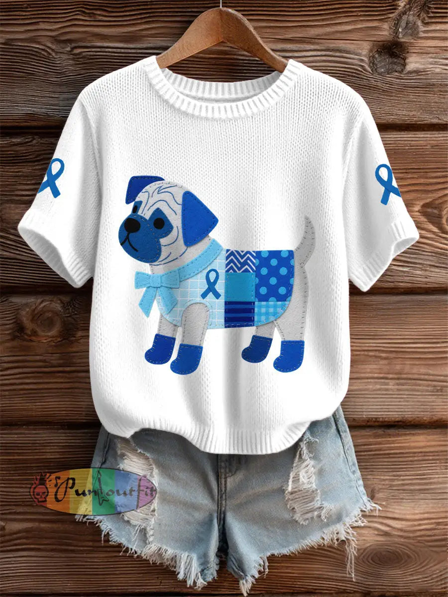 Women’s Prostate Cancer Pug Tops White / S