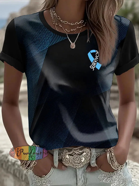 Women’s Prostate Cancer Survivor T Shirts As picture / S