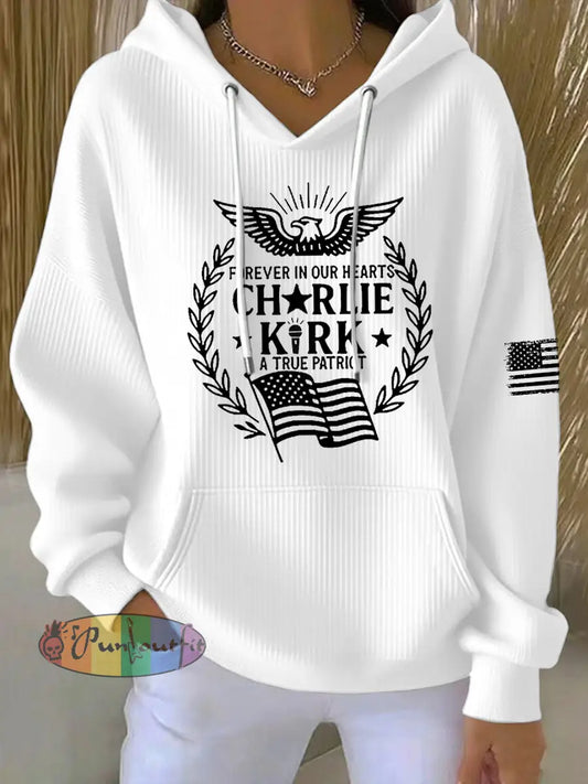 Women’s R.I.P Charlie Kirk Hoodie White / S