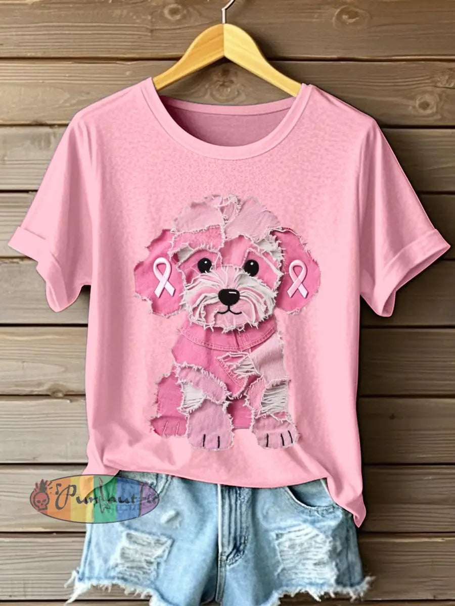 Women’s short sleeved T shirt Pink / S