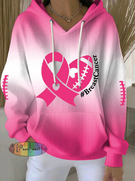 Women’s Tackle Breast Cancer Hooded Sweatshirt As picture / S