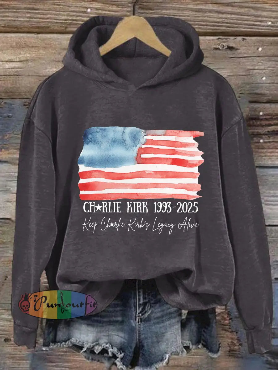 Women’s This Is Our Turning Point Printed Casual Hoodie Dark Gray / S