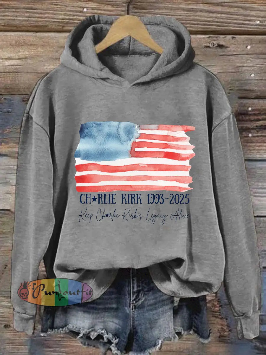 Women’s This Is Our Turning Point Printed Casual Hoodie Light Gray / S