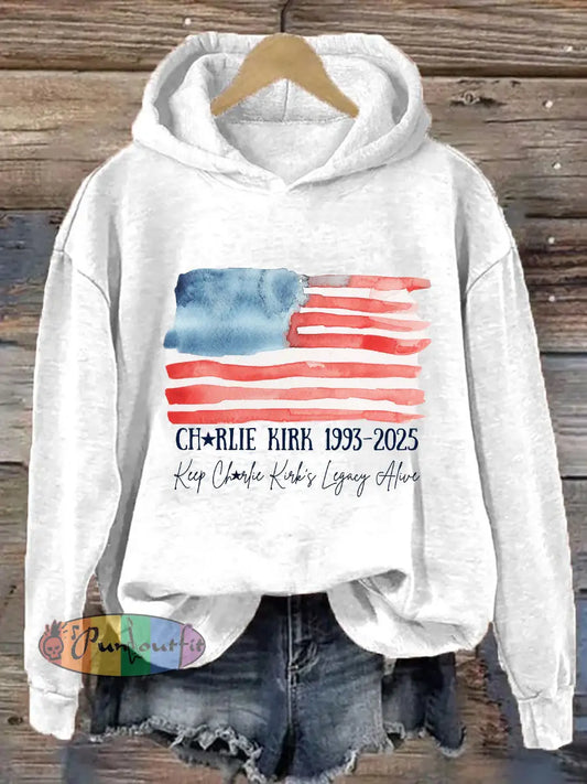 Women’s This Is Our Turning Point Printed Casual Hoodie White / S